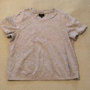 Who What Wear Gray Cropped Tee
